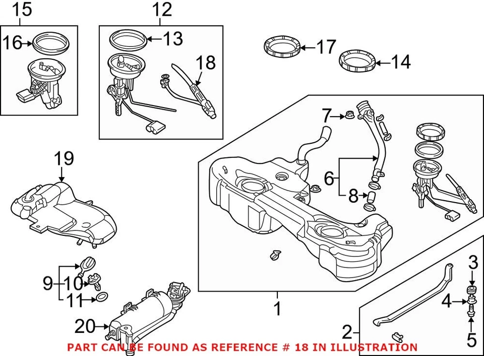 GENUINE Gas Tank Left Electric Fuel Level Sensor Sending Unit For BMW 3 Series - Image 1 of 1