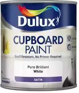 Dulux Cupboard Quick Drying Satin Finish Paint White 600ml - Picture 1 of 1
