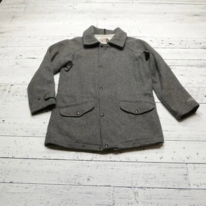 Vintage The North Face Wool Jacket Mens Small Gray Pea Coat Sport Blazer - Picture 1 of 19