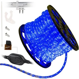 10/25/50/100/150FT Blue Thick LED Rope Lighting Accent Indoor Outdoor Xmas Tree - Picture 1 of 14