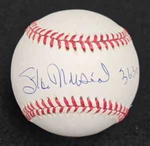 STAN MUSIAL Signed 3630 HIT TOTAL Official MLB Baseball-ST. LOUIS CARDINALS-PSA - Picture 1 of 8