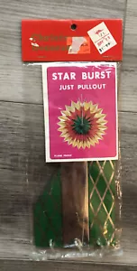 Vintage 1950’s Christmas Star Burst Pullout Decoration 12” Made In Japan Sealed - Picture 1 of 6