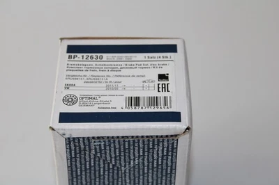 Bremsbelagsatz  Scheibenbremse vorne Optimal BP 12630 für SKODA VW - Bild 1 von 4