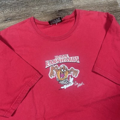 Camiseta de Colección Años 90 Chase Authentics Para Hombres XL Dale Earnhardt Looney Tunes Taz Roja Foto 1 de 4