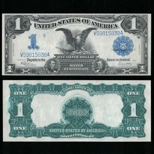 SC 1899 $1 Silver Certificate Fr.236 Black Eagle Vivid Blue Seals (838A) - Picture 1 of 3