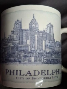 Taza de café de cerámica Starbucks Philadelphia "Ciudad del amor fraternal" 2006 Skyline - Imagen 1 de 11