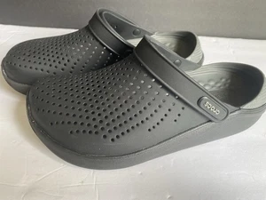 Crocs Lite Ride Unisex Sandalen schwarz/grau Herren 7 Damen 9 - Bild 1 von 7