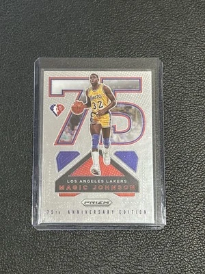 2021-22 Prizm NBA 75th Logo Retail #15 Magic Johnson Los Angeles Lakers TC3 - Image 1 of 2