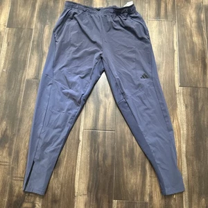 Adidas Pants Mens XL Navy Blue Running Joggers Lightweight - Picture 1 of 10
