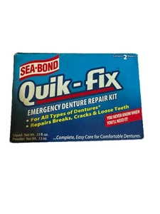 Sea Bond Quick Fix gebrochener Zahnersatz Notfall Reparatur Set gebrochen lose Zähne Vintage - Bild 1 von 4