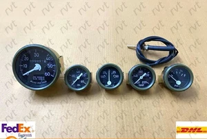 FOR Willys MB Jeep Ford GPW Gauges Kit - Speedometer Temp-Oil Fuel Ampere Green - Picture 1 of 5