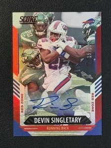Score Signatures Red Zone #24 2021 Devin Singletary Auto #/20 - Imagen 1 de 3