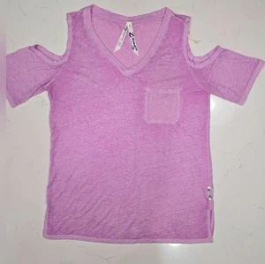 Blusa Top Seven7 Mujer Hombro Frío Elastizada Púrpura Talla S - Imagen 1 de 12