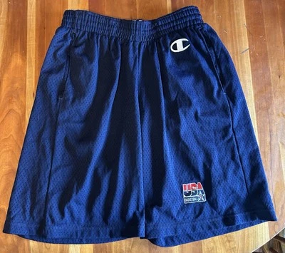 Shorts treinadores campeões de basquete da década de 1990 tamanho grande   - Imagem 1 de 4