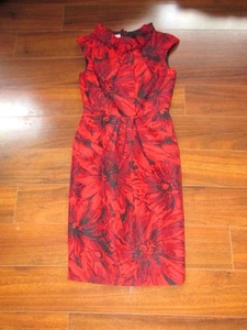 KAY UNGER ~ Size 2 ~ Daisy SILK BLEND Floral Sheath Midi Dress w/ Pockets! c31 - Picture 1 of 5