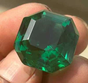 Colombian Green Emerald square Cut 65+ Ct Natural EGL Certified Loose Gemstone - Picture 1 of 6
