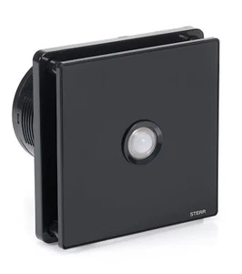 STERR - Badventilator schwarz mit PIR-Bewegungssensor - BFS100P-B - Bild 1 von 3