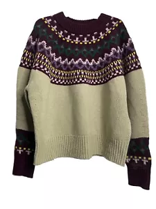 Tory Burch Women Sport Merino Fair Isle Wool Sweater - Picture 1 of 9