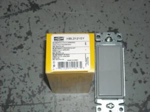Hubbell HBL2121GY Gray Switch - Picture 1 of 1