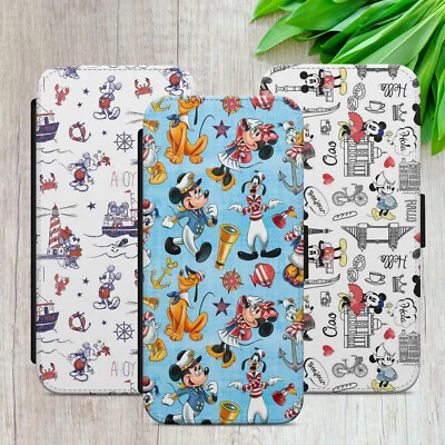 MICKEY MINNIE MOUSE CASE FOR IPHONE SAMSUNG HUAWEI PIXEL FLIP WALLET PHONE COVER - Image 1 of 4