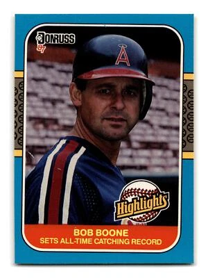 Bob Boone 1987 Donruss Highlights #41 California Angels NM-MINT - Image 1 of 2
