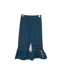Matilda Jane Pants Girl's 4 Blue Ruffle Pull On Lightweight Pants - Picture 1 of 5