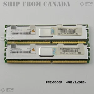 4GB(2x2GB) Qimonda Server Memory Ram PC2-5300F 2Rx4 HYS72T256520HFD-3S-B - Picture 1 of 4