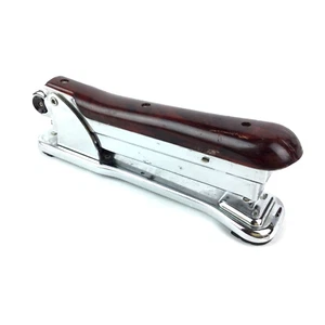 Vintage Ace Liner Stapler Model 502 Brown Bakelite & Chrome - USA Made MCM - Picture 1 of 12