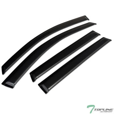 Topline For 2009-2017 Chevy Traverse Sun Rain Guard Vent Shade Window Visors 4pc - Image 1 of 4