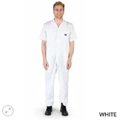Short Sleeve Coverall Jumpsuit Boilersuit Protective Work Gear Tall Sizing  - Image 1 of 4