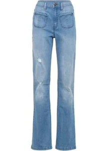 Trapez-Jeans Gr. 38 Blue Bleached Damenjeans Hose Freizeit-Pants Neu - Bild 1 von 1