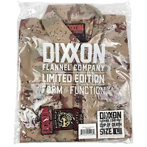 Dixxon Flannel x BRCC Cup Of Death Herren LARGE Button Plaid Flanell Camo Hemd - Bild 1 von 12