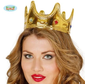 Adult Fancy Dress Queen's Crown queen King Jewelled Crown New fg - Picture 1 of 5