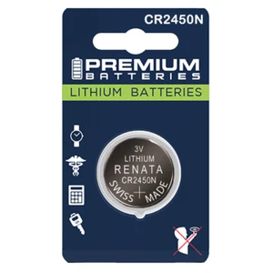 Premium Batteries Renata CR2450N 3V Child Safe Lithium Coin Cell (1 Count) - Picture 1 of 7