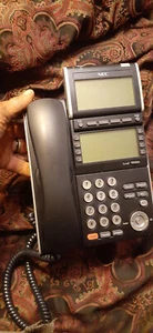 Bürotelefon, NEC, ILV(XD)Z-Y(BK) MIT BASIS! , LO(GBA) Z, GBA-L Einheit, Drähte, PoE. - Bild 1 von 12