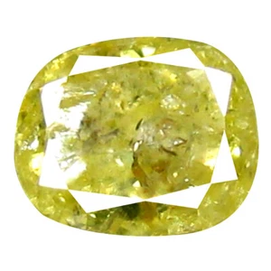 0.39 ct Valuable Cushion Cut (4 x 4 mm) (Un-Heated) Fancy Yellow Diamond - Picture 1 of 1