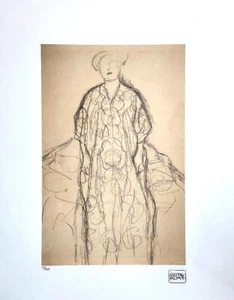 GUSTAV KLIMT "SKIZZE" Lithographie 161/200, signiert, 50 x 70 cm - Bild 1 von 3