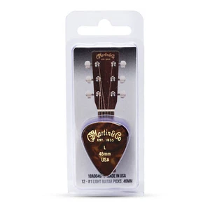 Martin #2 Gitarren-Plektrum 12er-Pack, leichte 0,46 mm, 18A0049 Zelluloid falsche Schildkröte - Bild 1 von 1