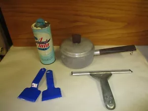Vintage Fuller Brush Canada Cooking Pot + Fuller Auto Wax Tin + 3 Ice Scrapers - Picture 1 of 12