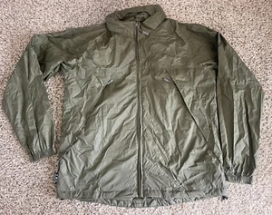 Scottevest Jacket Mens Large TEC Green Packable Tuck Away Hood COMANY LOGO - Picture 1 of 16