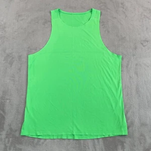 Lululemon Fast Free Singlet Tank Uomo Grande Verde Urlo Traspirante Corsa Palestra - Foto 1 di 6