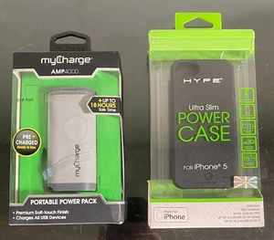 iPhone 5 ~ HYPE Power Case & MyCharge AMP4000 Portable Battery Charger - Picture 1 of 8