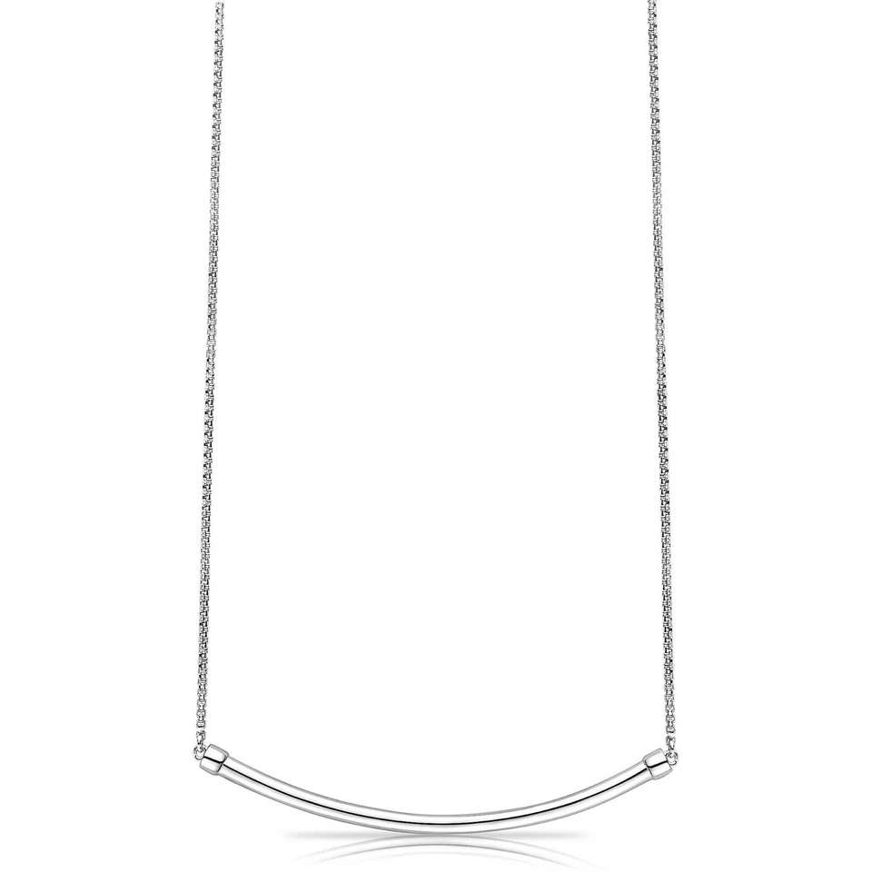 Rosato linea Sogni collana donna in argento con barra tubolare 70 cm - Immagine 1 di 1