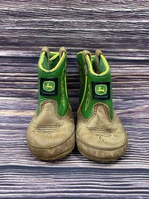 Botas de cuero John Deere bebé bebé talla 3M JD0186 Foto 1 de 4