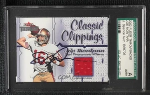 SGC Authentic 2002 Fleer Throwbacks Classic Clippings Joe Montana Authentic HOF - Picture 1 of 3