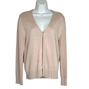 MM LaFleur The Billie Strickjacke Beige Neutral Strick Gold Haken Ösen Größe L - Bild 1 von 14