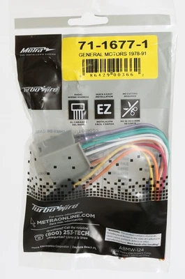 OEM Wire Harness Metra Turbowire w Memory for 73-93 Chevy GMC Pontiac 71-1677-1 Foto 1 de 3