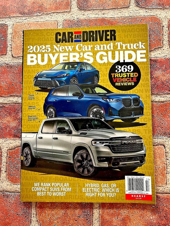CAR & DRIVER 2025 NEW CAR & TRUCK BUYER'S GUIDE MAGAZINE • 369 UNBIASED REVIEWS! - Image 1 of 1