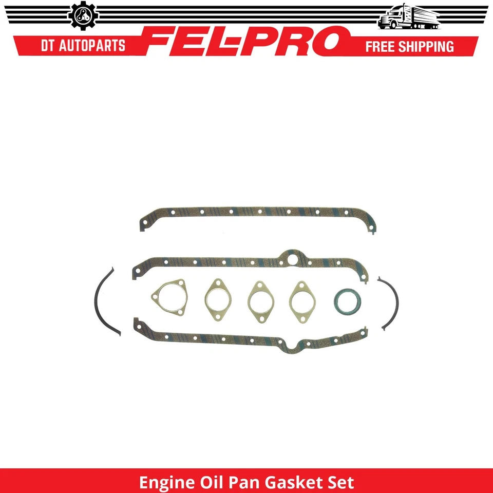 Juego de juntas de cárter de aceite de motor V8 Fel-Pro para Chevrolet Sedán 1955-1956 entrega 4,3 L Foto 1 de 1