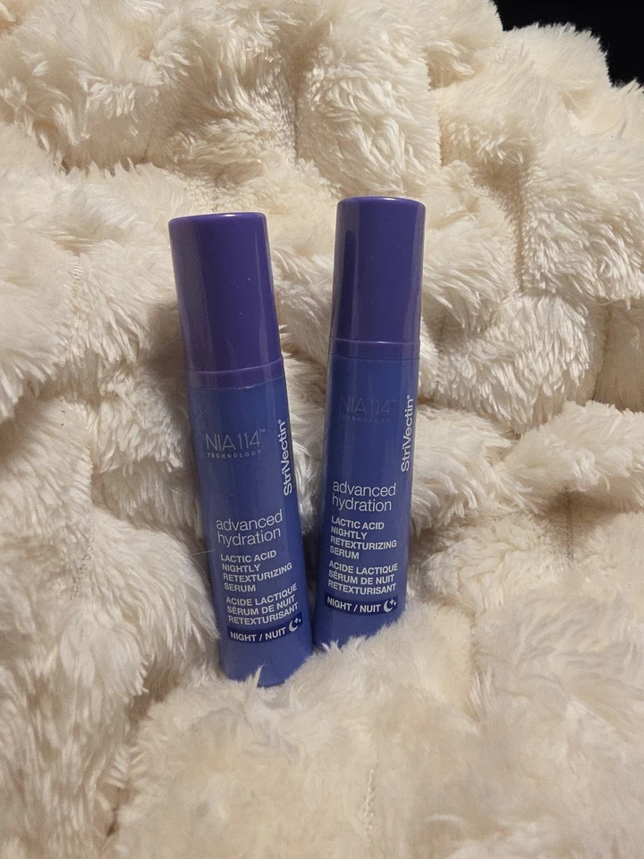 2 sueros nocturnos StriVectin Advanced Hydration ácido láctico .25 oz nuevos sin caja Foto 1 de 3
